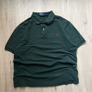 Vintage 2000s Polo Ralph Lauren Polo Shirt Green Red Pony Men’s Large